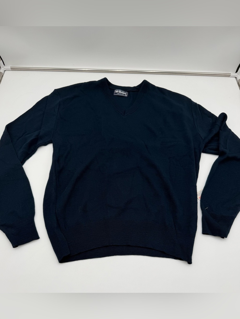 VINTAGE MCBRIAR V Neck Sweater Preppy Grunge Indie Golf Dad Emo 80s USA Large